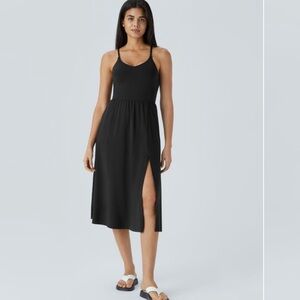 HALARA Black Midi Dress